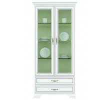 Шкаф-витрина для посуды Тиффани 2V2S крем вудлайн Шкаф-витрина для посуды Тиффани 2V2S крем вудлайн