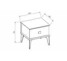 Тумбочка прикроватная Алвис (ALVIS) ALVIS-27 Тумбочка прикроватная Алвис (ALVIS) ALVIS-27