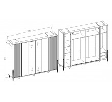 Шкаф-купе Gravita (Гравита) GRAV-19 слоновая кость Шкаф-купе Gravita (Гравита) GRAV-19 слоновая кость