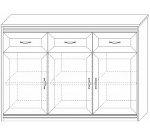 Большой комод Неаполь Ясень анкор светлый (патина "серебро") Большой комод Неаполь Ясень анкор светлый (патина "серебро")