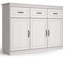 Большой комод Неаполь Ясень анкор светлый (патина "серебро") Большой комод Неаполь Ясень анкор светлый (патина "серебро")