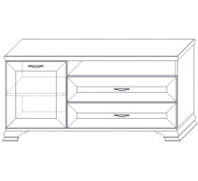 Тумба под ТВ 2 Сиена (Бодега Белый) Тумба под ТВ 2 Сиена (Бодега Белый)