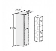 Одностворчатый шкаф с полками для спальни Элана