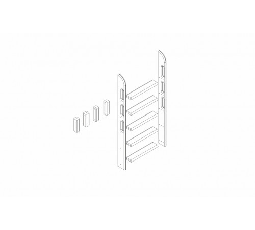 Пакет №10 Прямая лестница и опоры для кровати Соня Пакет №10 Прямая лестница и опоры для кровати Соня