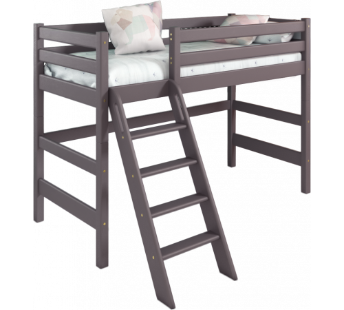 Кровать Соня Лаванда полувысокая вариант 6 с наклонной лестницей Кровать Соня Лаванда полувысокая вариант 6 с наклонной лестницей