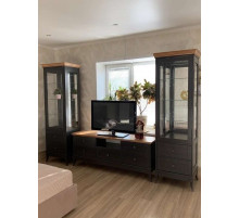 Шкаф-витрина для посуды Римини MUR-118-11/1(1) одностворчатый (RAL 7022) Шкаф-витрина для посуды Римини MUR-118-11/1(1) одностворчатый (RAL 7022)