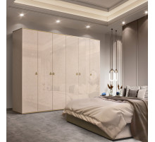 Шестистворчатый шкаф для одежды  Rimini РМШ2/6 (латте) Шестистворчатый шкаф для одежды  Rimini РМШ2/6 (латте)