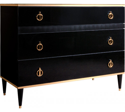 Комод для белья с планкой Rimini Solo РМКМ-3 (s) (черный) Комод для белья с планкой Rimini Solo РМКМ-3 (s) (черный)