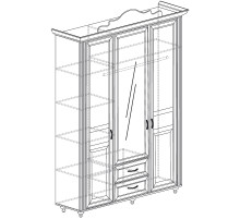 Трехдверный шкаф Алиса 563 Трехдверный шкаф Алиса 563