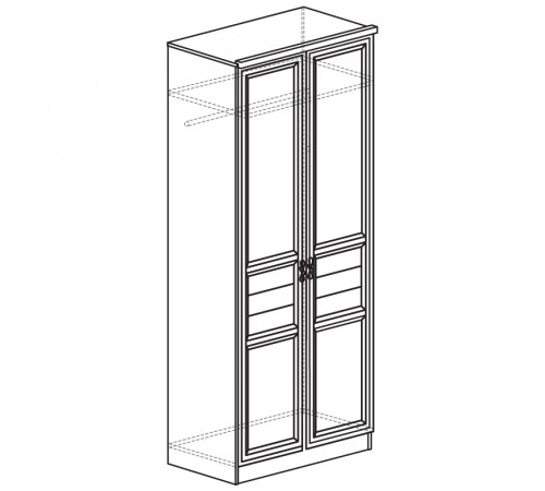 Двухстворчатый шкаф для одежды Лира 40 светлый Двухстворчатый шкаф для одежды Лира 40 светлый