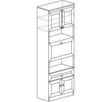 Шкаф с баром  Инна 605 светлый